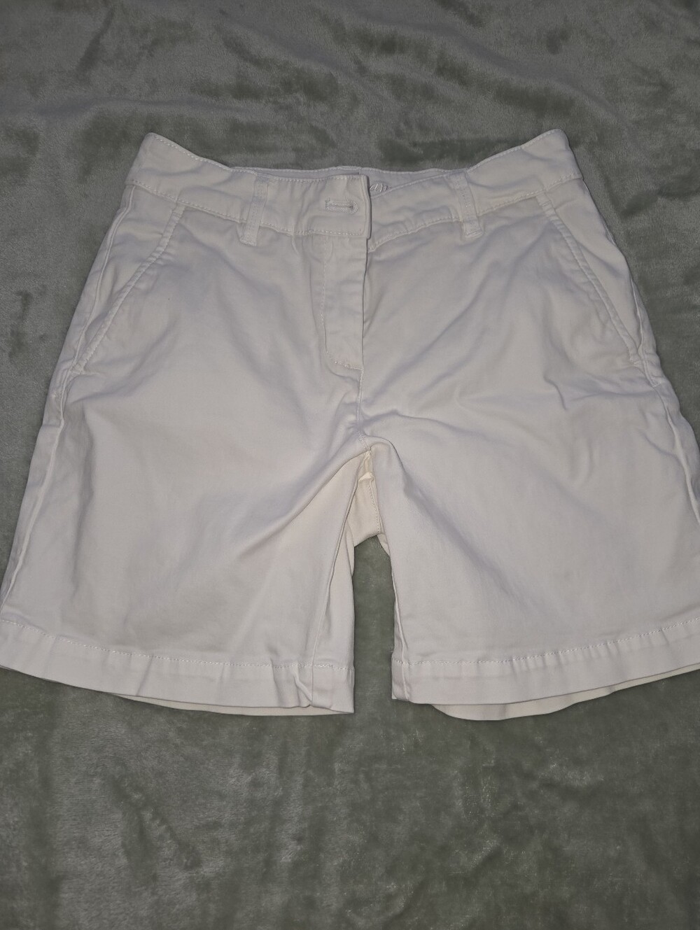 Tommy Bahama White Flat-Front Cotton Shorts - Picture 4 of 4